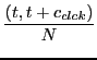 $\displaystyle \frac{(t,t+c_{clck})}{N}$