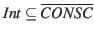 $Int \subseteq \overline{CONSC}$