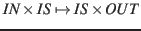 $\displaystyle IN \times IS \mapsto IS \times OUT$