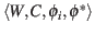 $\langle W, C, \phi_{i}, \phi^{*}\rangle$