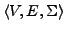 $\displaystyle \langle V,E,\Sigma \rangle$