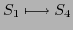 $\displaystyle S_{1} \longmapsto S_{4}$