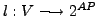 $ l : V \longrightarrow 2^{AP}$