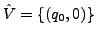 $ \hat V = \{(q_{0},0) \}$