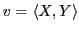 $ v = \langle X,Y\rangle$