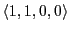 $ \langle1,1,0,0\rangle$