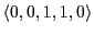 $\displaystyle \langle 0,0,1,1,0\rangle$