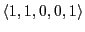 $\displaystyle \langle 1,1,0,0,1\rangle$