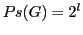 $ Ps(G) = 2^l$