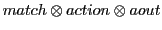 $\displaystyle match \otimes action \otimes aout$