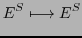 $\displaystyle E^{S} \longmapsto E^{S}$