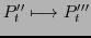 $\displaystyle P''_{t} \longmapsto P'''_{t}$