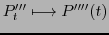 $\displaystyle P'''_{t} \longmapsto P''''(t)$