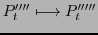 $\displaystyle P''''_{t} \longmapsto P'''''_{t}$