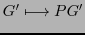 $\displaystyle G' \longmapsto PG'$