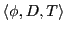 $\langle \phi, D, T\rangle$