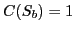 $C(S_{b})=1$