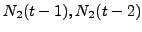 $N_{2}(t-1) , N_{2}(t-2)$