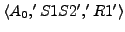 $\langle A_{0}, 'S1S2', 'R1'\rangle $