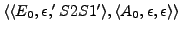 $\langle \langle E_{0}, \epsilon , 'S2S1' \rangle, \langle A_{0}, \epsilon , \epsilon \rangle\rangle$